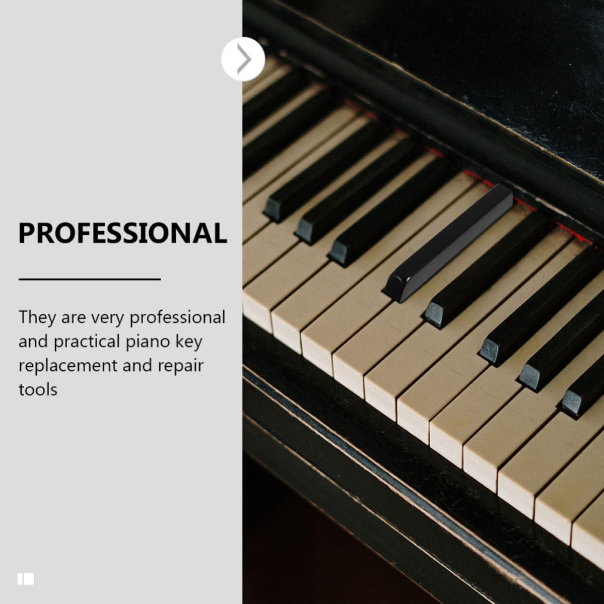 Toddmomy Accesorios para Piano Teclas de Acrílico y Plástico 88 Piezas de Repuesto para Reparación Práctica de Teclado en Piano