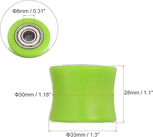 Miniatura 2 de HARFINGTON Tensor de polea de rodillo de cadena de 0.315in de nailon cóncavo tipo guía deslizante para mini motocicleta, motocross cuatrimoto,