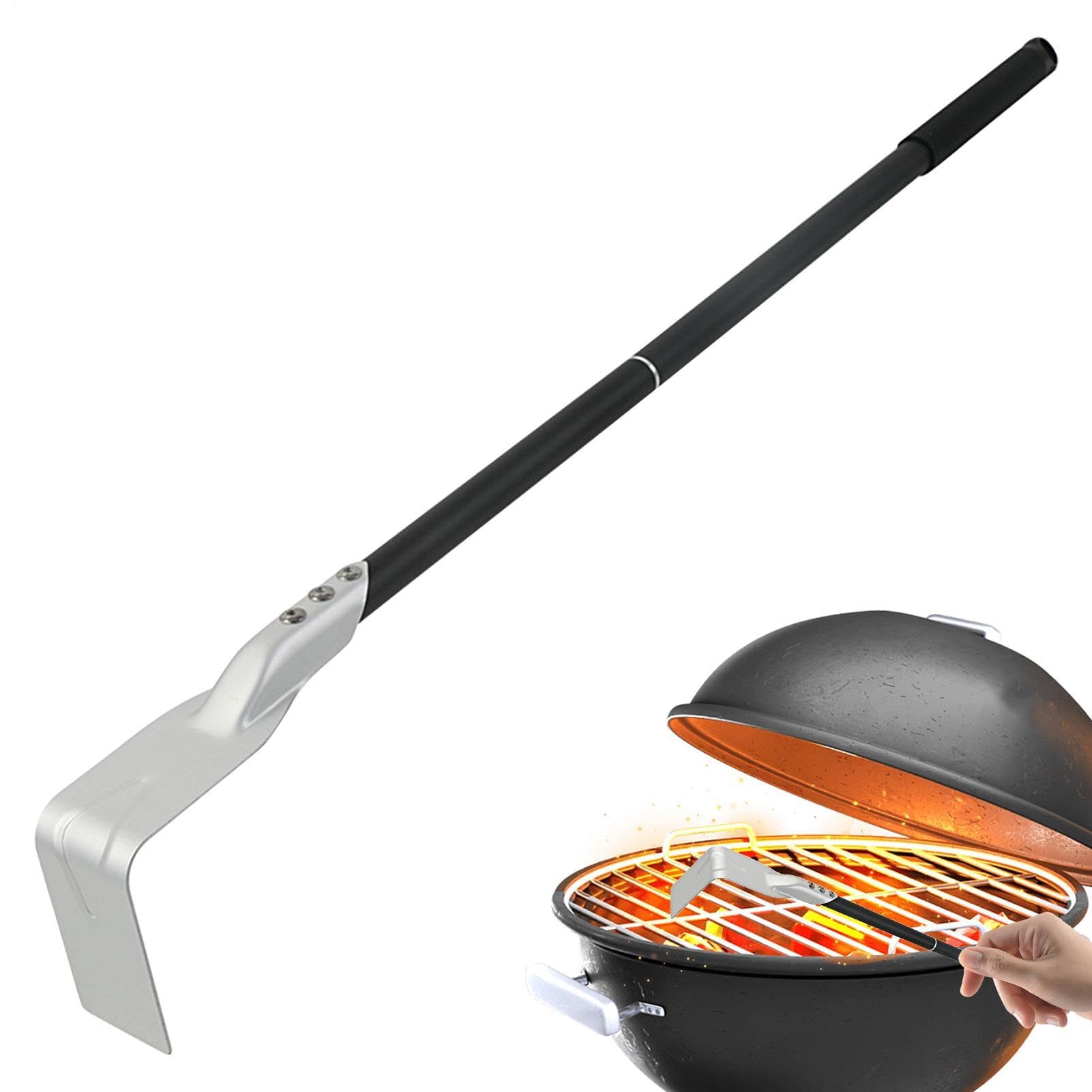 Wytrzymała długa rączka Raclette do grilla węgiel drzewny narzędzie do czyszczenia pizzy piec do czyszczenia na zewnątrz wędzarnia konserwacja skrobak kempingowy ognisko akcesoria