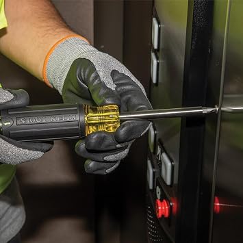 Klein Tools 32307 çok uçlu manipülasyon emniyetli tornavida, 27'si 1 arada torx, altıgen, tork ve İngiliz anahtarı uçları, 1/4 inç lokma anahtar tornavidası ile