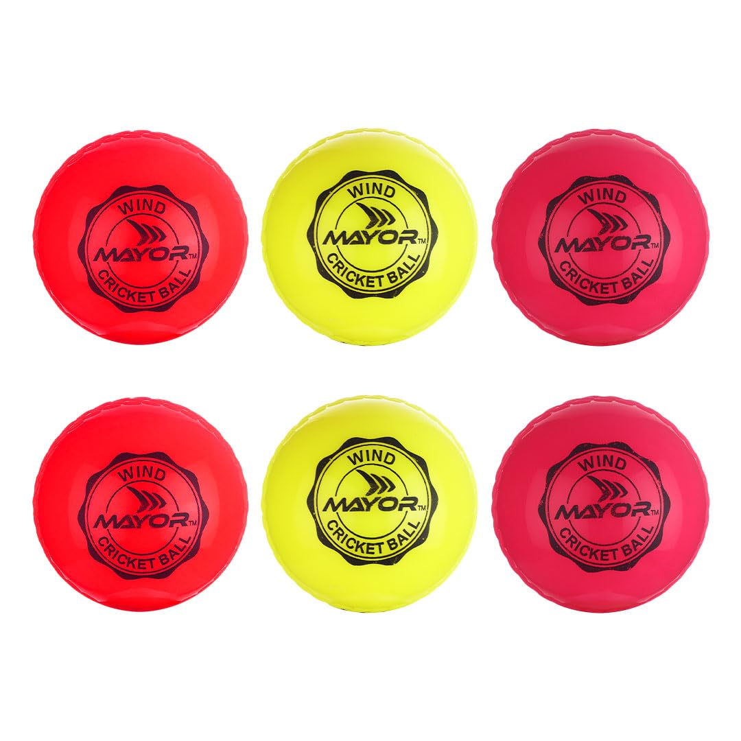 Mayor Wind PVC Cricket Ball (Pack of 6, Assorted)-picture-11