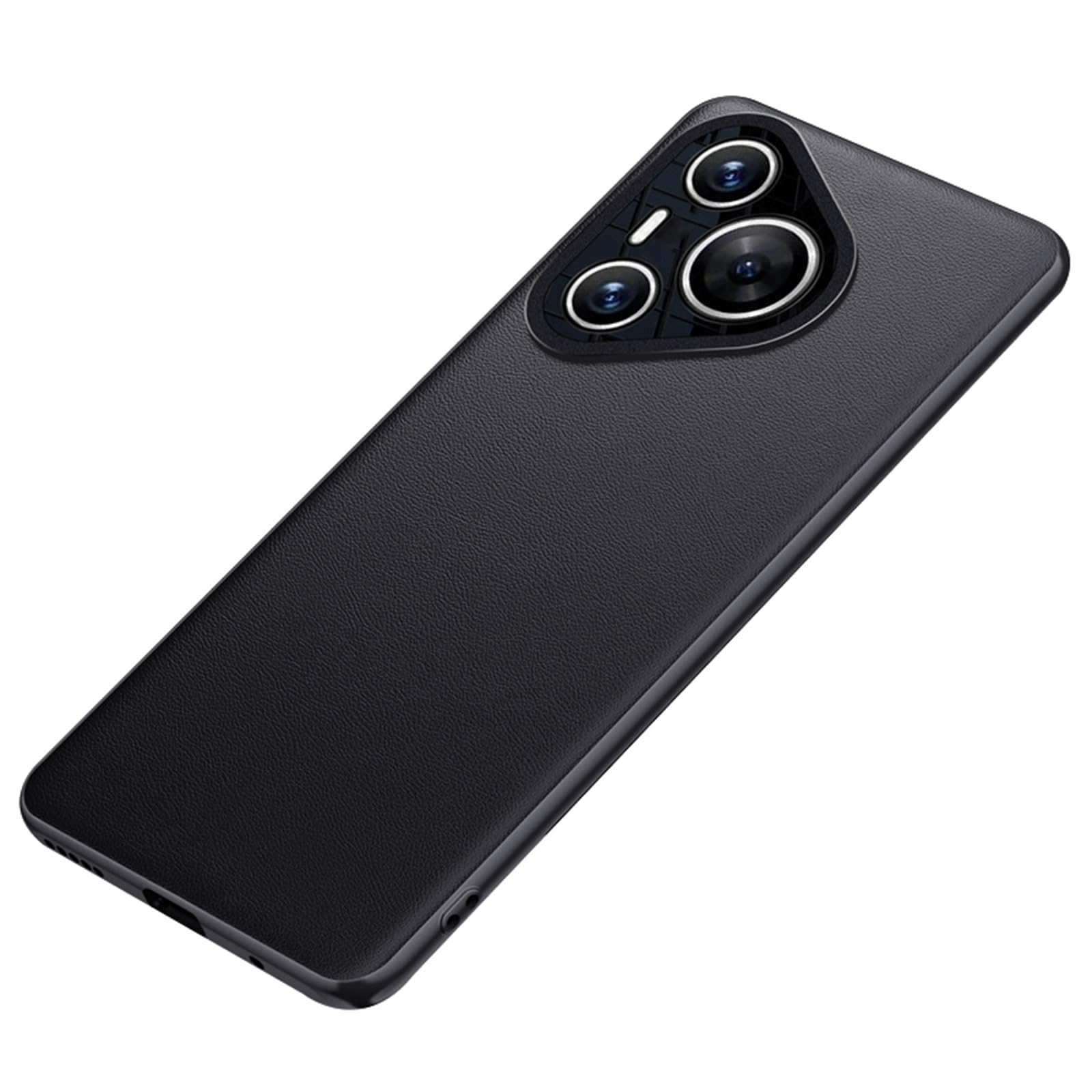 Funda para Huawei Pura 70 Ultra de cuero negro suave antihuellas 7