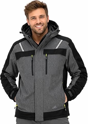 BWOLF OLYMPIA Outdoor Jackets for Men Work Jacket Men Winter Men Winter Waterproof Windproof Winter Jacket Work Jacket Warm with Hood