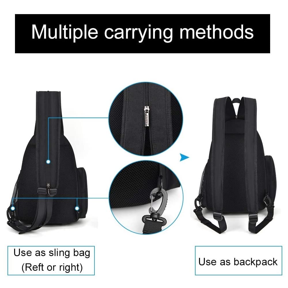 Zaino per fotocamera DSLR, nero, impermeabile, con tracolla per treppiede, per fotocamera Canon EOS R100 con obiettivo RF-S 18-45 mm f/4.5-6.3 IS STM, Nero , Taglia unica