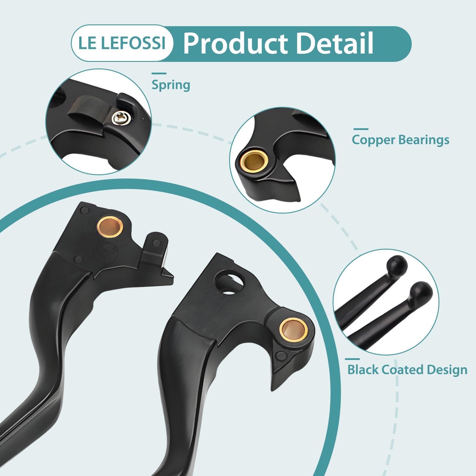 Premium in alluminio freno moto & leva frizione Compatibile con Harley Sportster XL 2004-2013 Sportster 883 1200 XL883 XL1200 Forty Eight Seventy Two - Safety,Corrosion-Resistant, Black