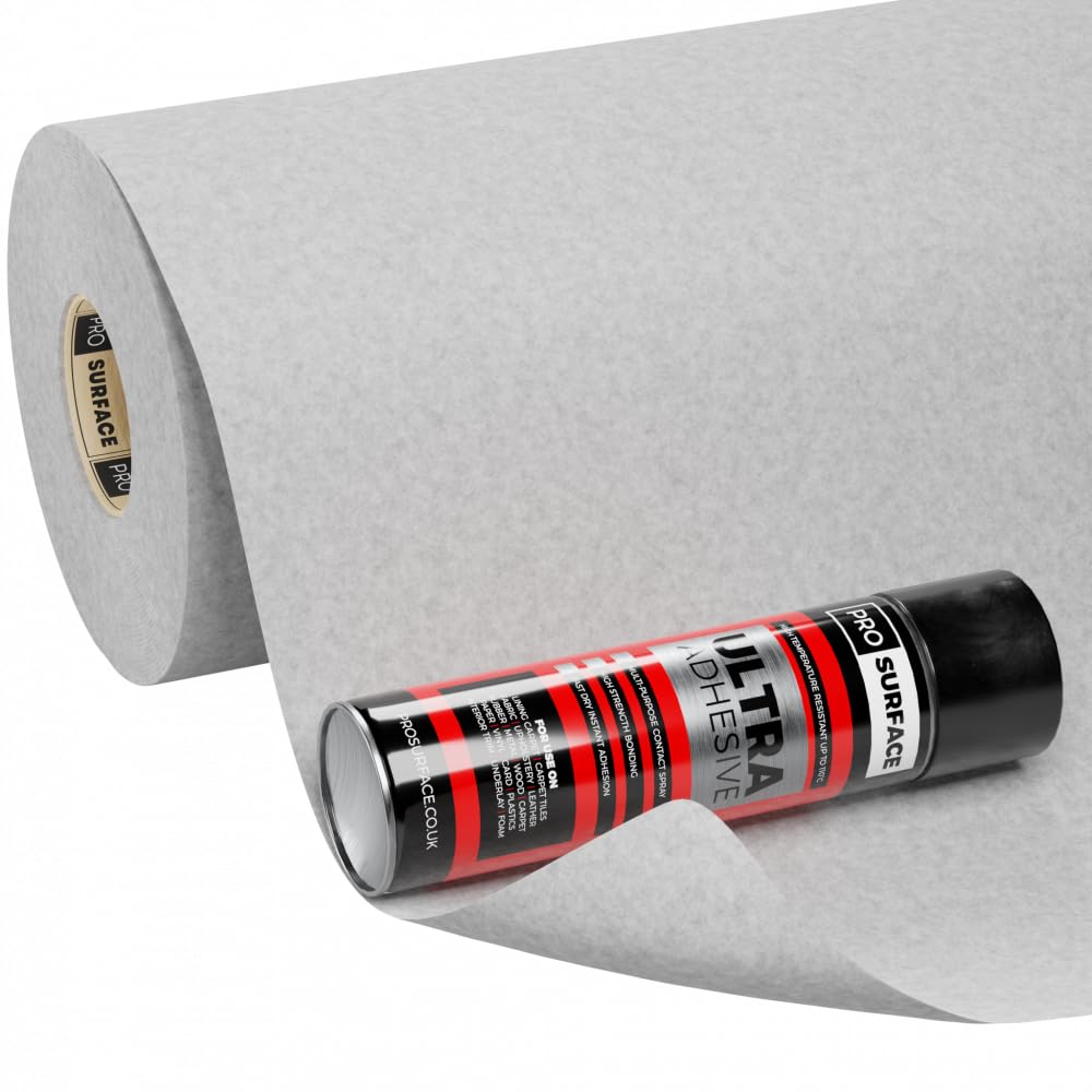 Silver 4 Way Super Stretch Lining Carpet for Camper Van Motorhome Car Vehicle Interior - 4 Metre x 2 Metre Includes Glue
