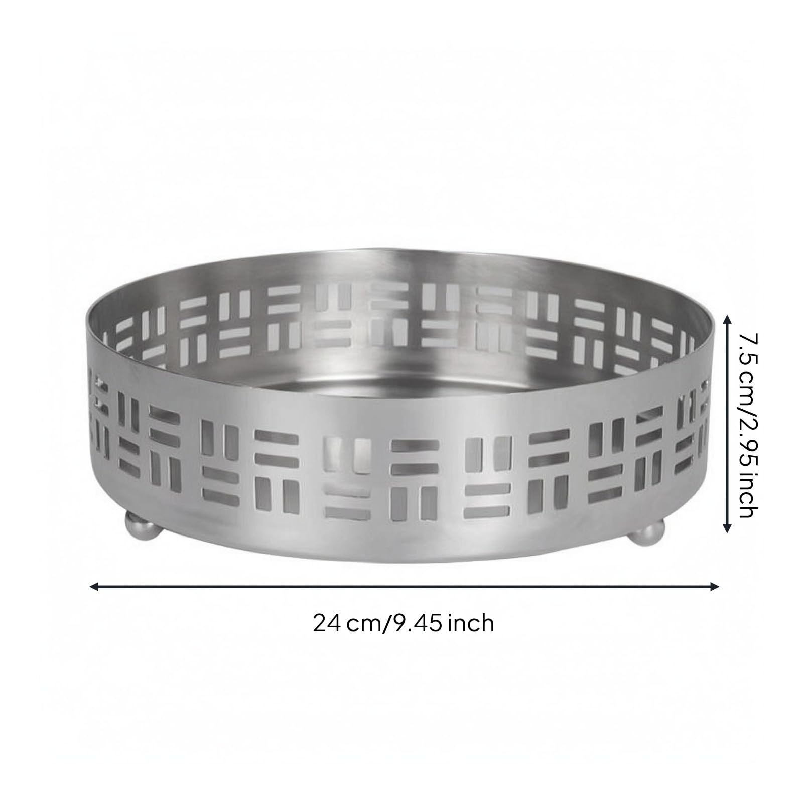 Support Vapeur Panier Vapeur Socle de Panier Support de Service Inox Robuste à Forme Circulaire Ouverte Surface d'Appui Ventilée et Surélevée Adapté à, 24 Cm