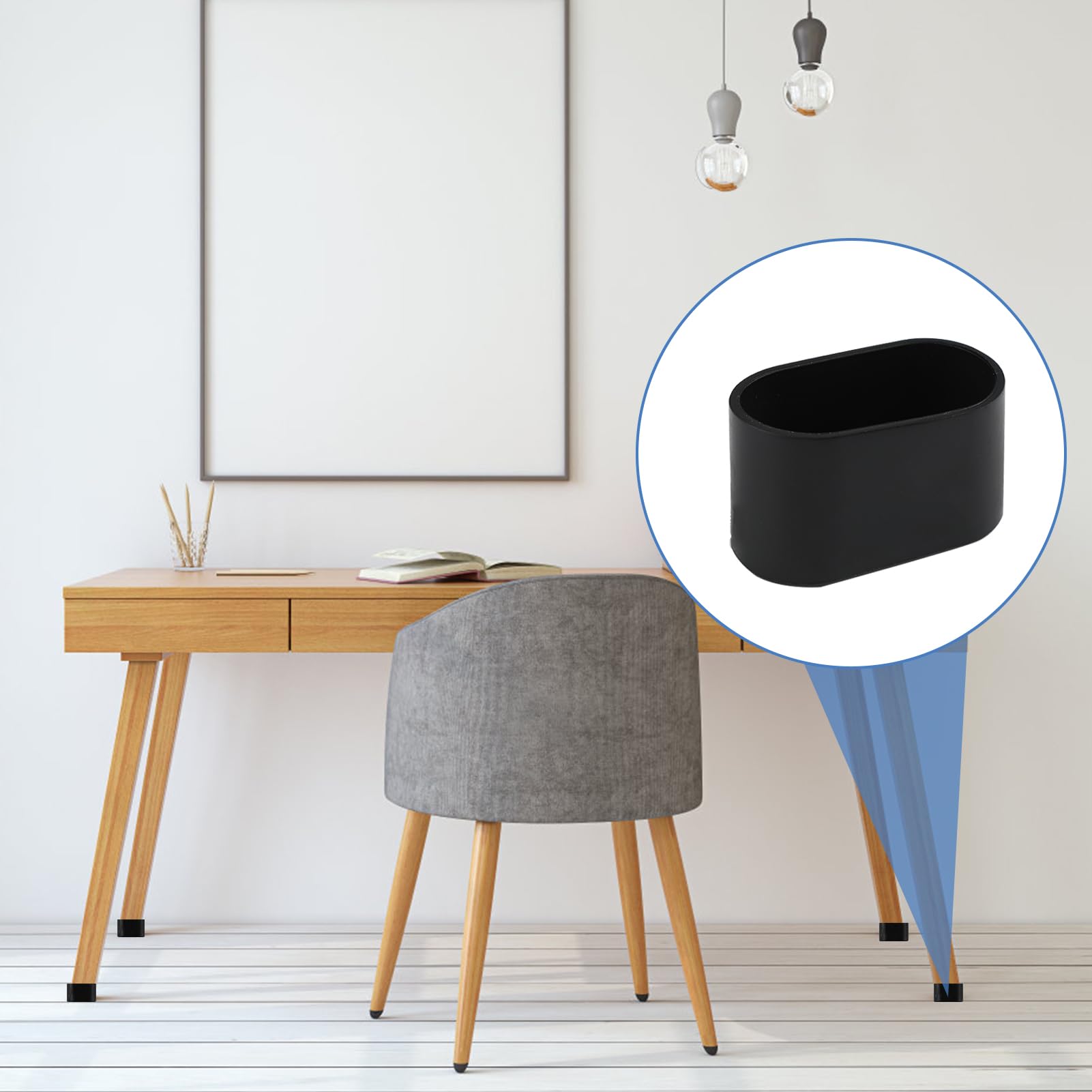 Capuchon Pied De Chaise 16 Pièces - Toutes Les Tailles - Bouchons Embouts Rondes Nervurés Pour Pieds Tubulaires De Meubles, Tables & Chaises (32mm) Par Lifeswonderful Tampon Chaise