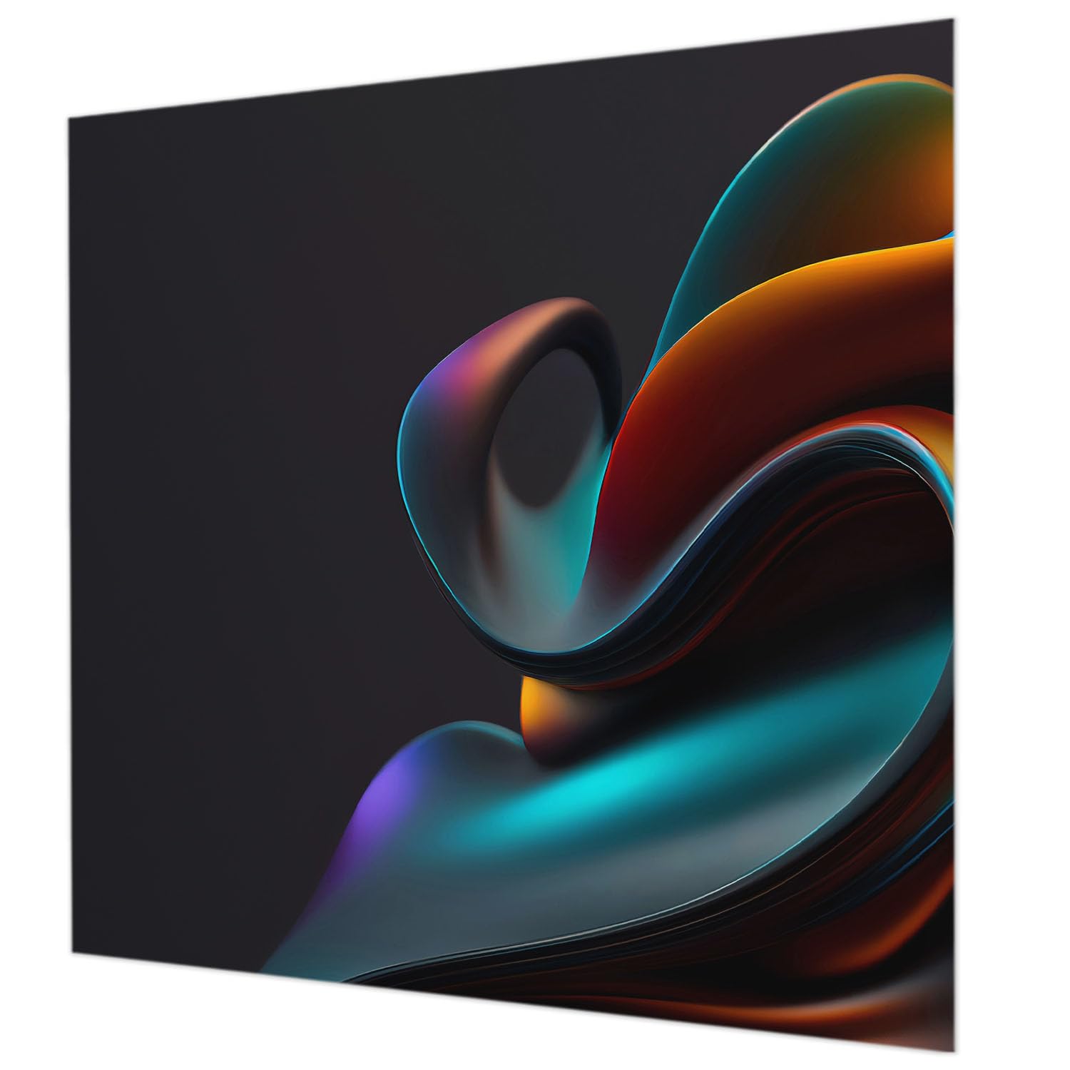 Papier peint intissé pour chambre à coucher motif tourbillon coloré 250x250