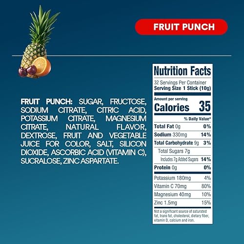 Miniatura 8 de DripDrop ORS Hydration - Paquetes de electrolitos en polvo - Ponche de frutas - 32 unidades