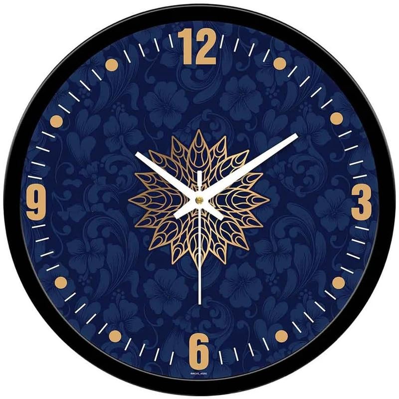 Image of Devansh Crafts Clock Decorative Designer and Stylish Glass Analog Wall Clock Suitalbe for Living Room Hall Bedroom, Office (Golden Mandala)