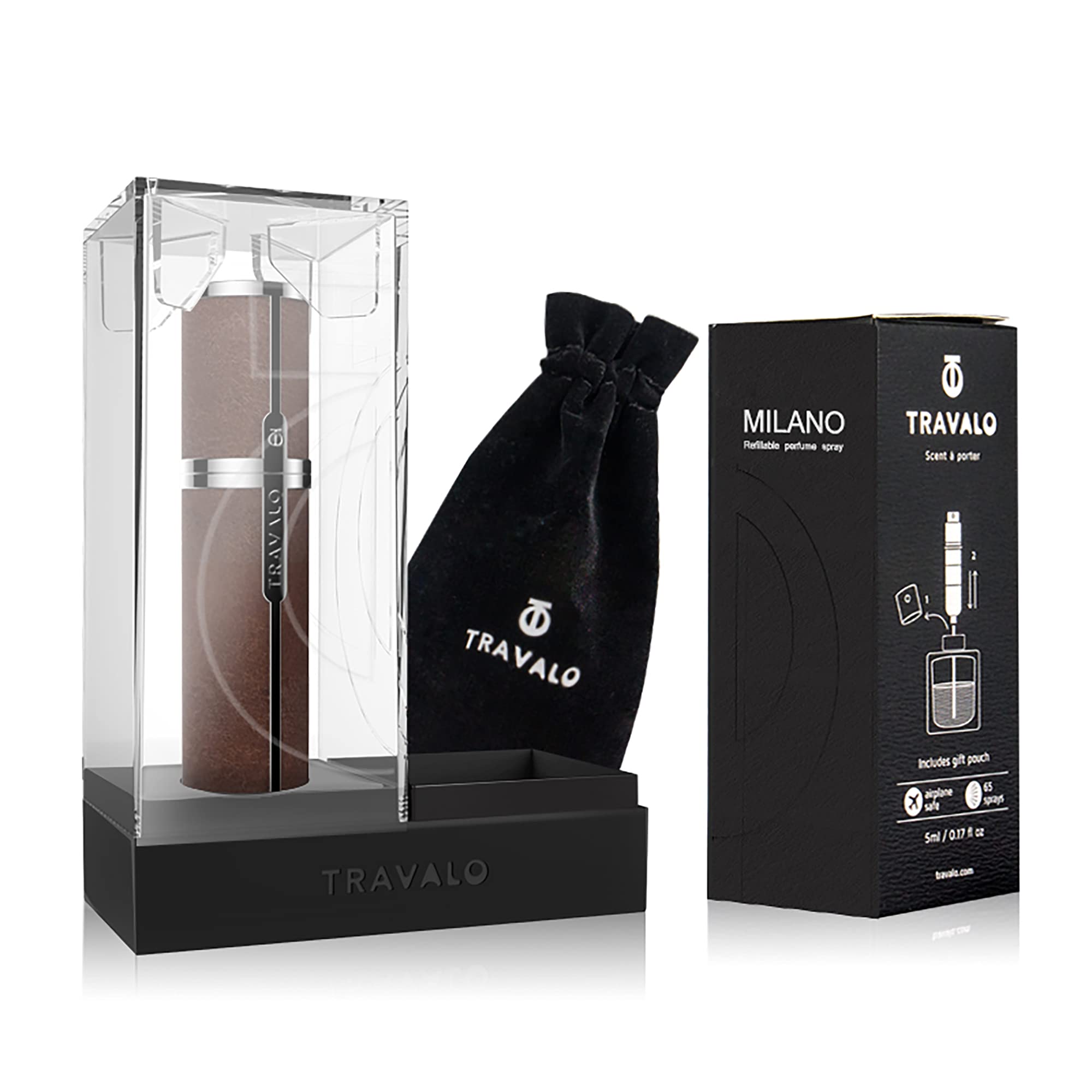 Travalo Milano Perfume Atomizer, Brown, 0.17 Oz : Amazon.sg: Beauty