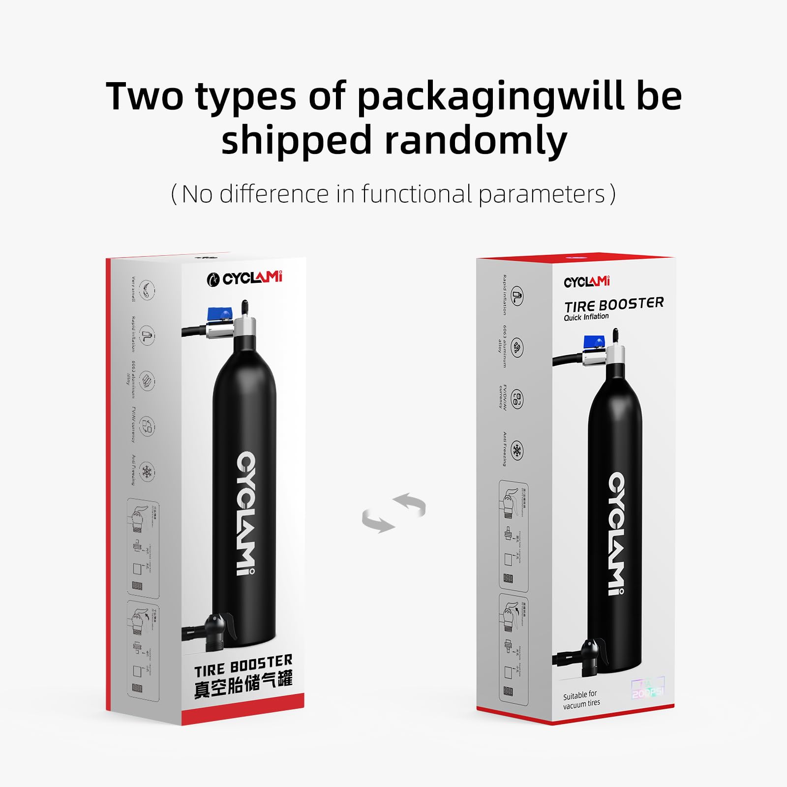 Fahrrad Tubeless Reifen-Booster 1,3 L / 200 PSI (13.79 bar) –Wiederverwendbare Reifenpumpe Aluminium für Rennräder und Mountainbikes mit AV/FV – Schnelle Tubeless