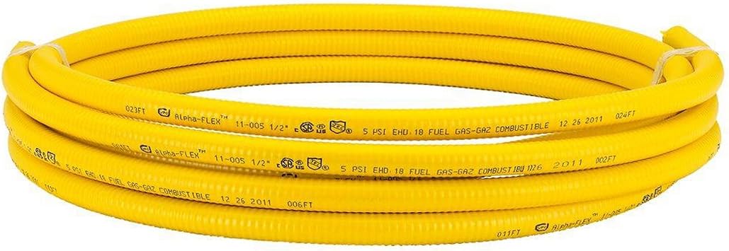 HomeFlex 11-00525 1/2-Inch x 25-Feet Corrugated Tubing, Stainless Steel