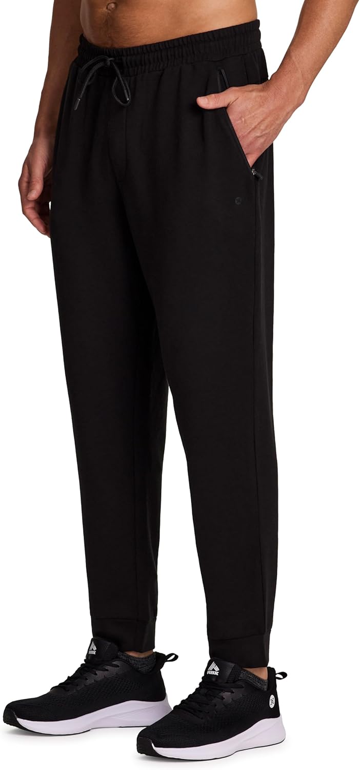 RBX アクティブ メンズ フリース スウェットパンツ 軽量 テーパードレッグ ジョガー テック トレーニングパンツ ポケット付き
