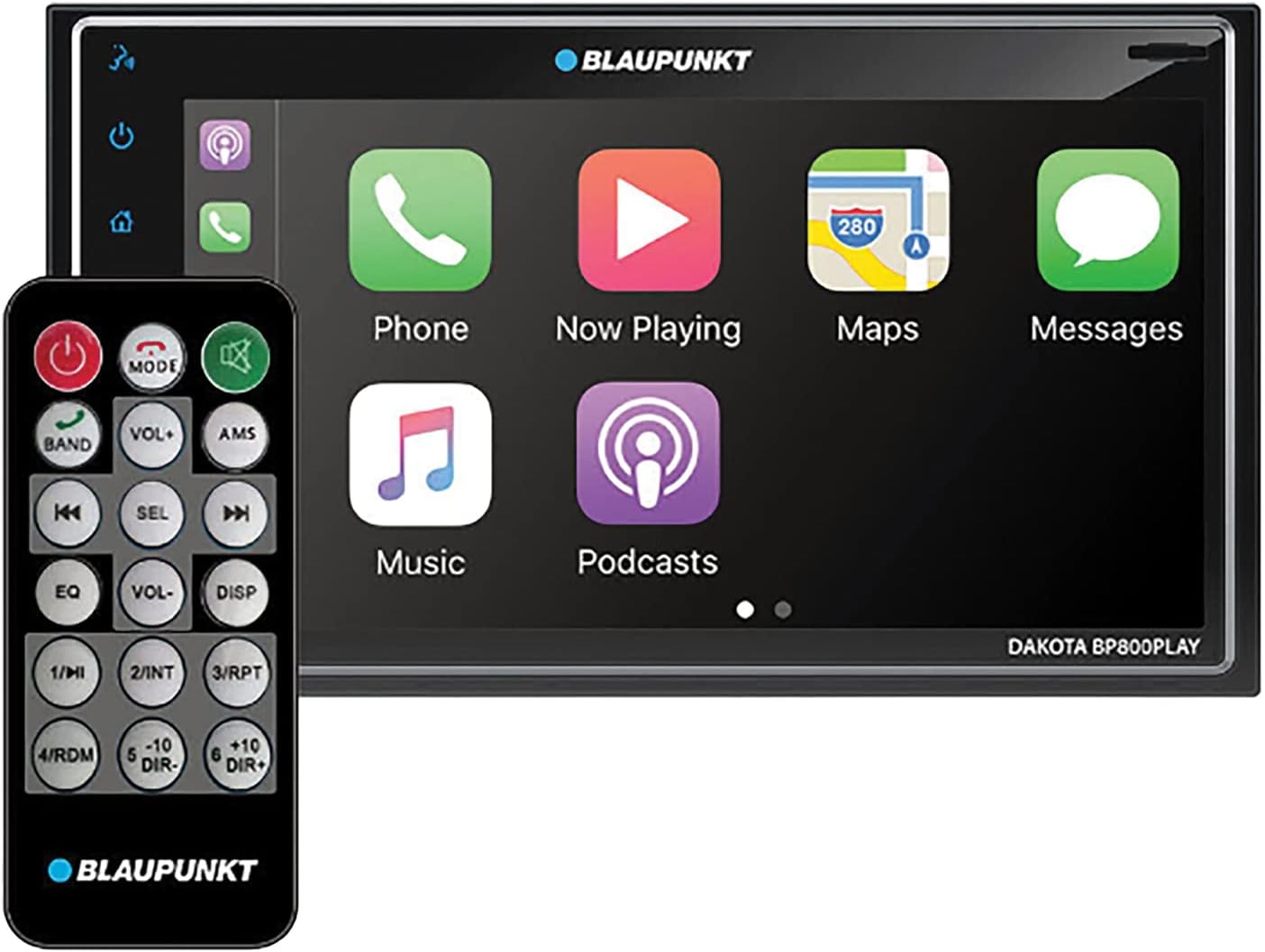 BP800PLAY Dakota BP800PLAY 6.8-in. Double-DIN Digital Media Receiver with Bluetooth, Apple CarPlay, and Android Auto