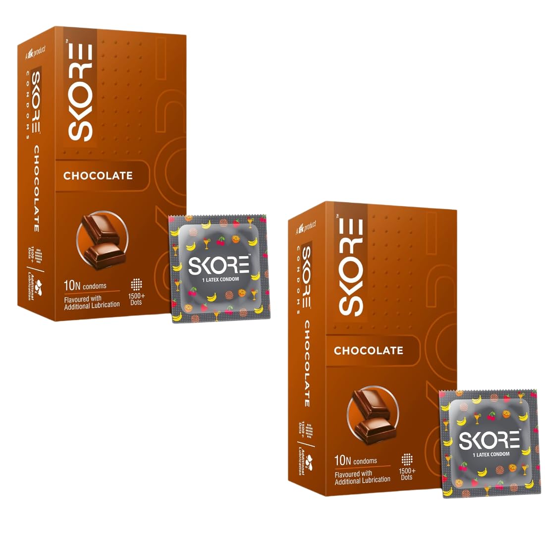 Skor Chocolate Flavoured Condoms – Lubricated Premium Latex for Smooth (Pack of 2)-image-41
