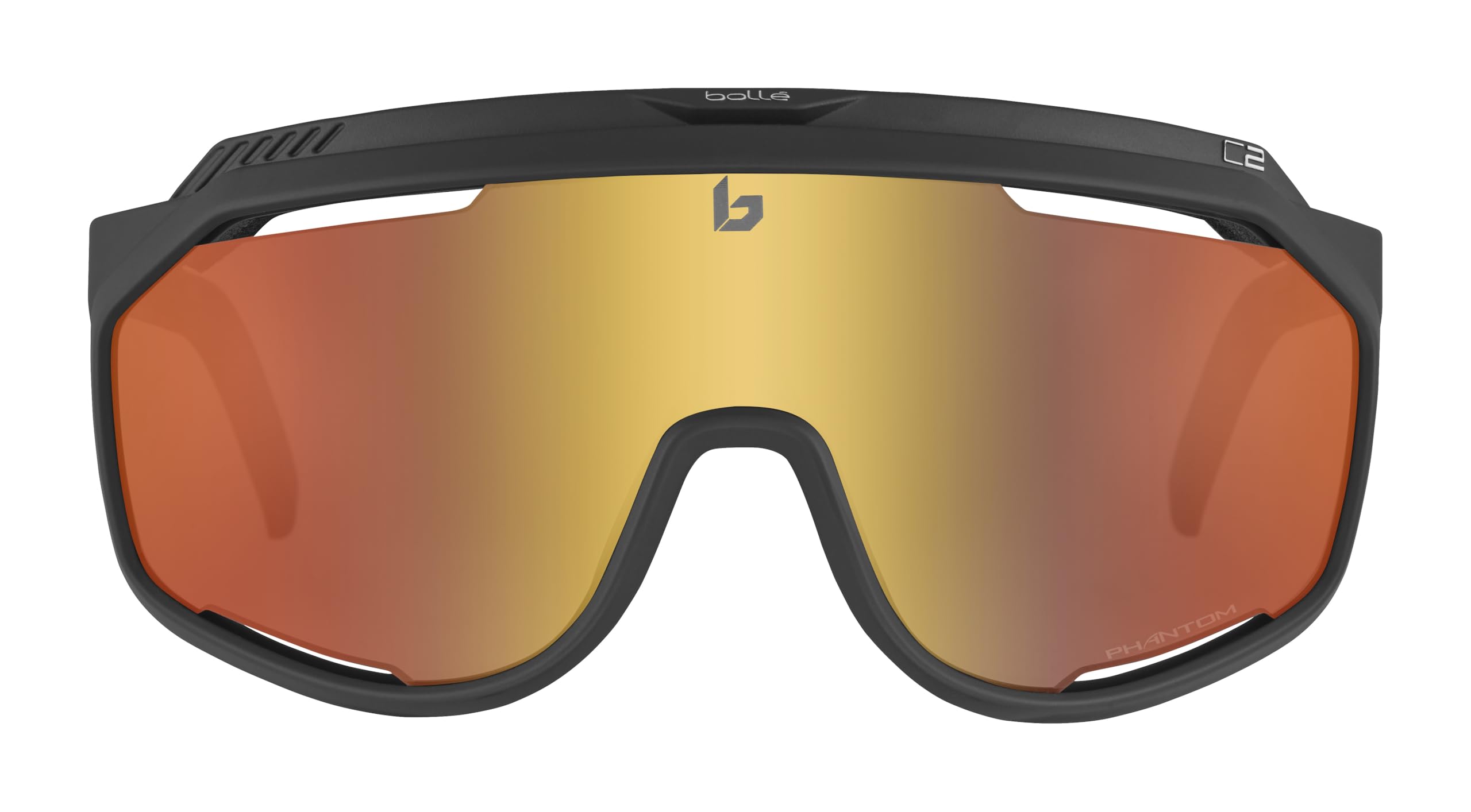 Bollé - CHRONOSHIELD, Black Matte, Phantom Brown Red Photochromic, Large, Unisex, Adult