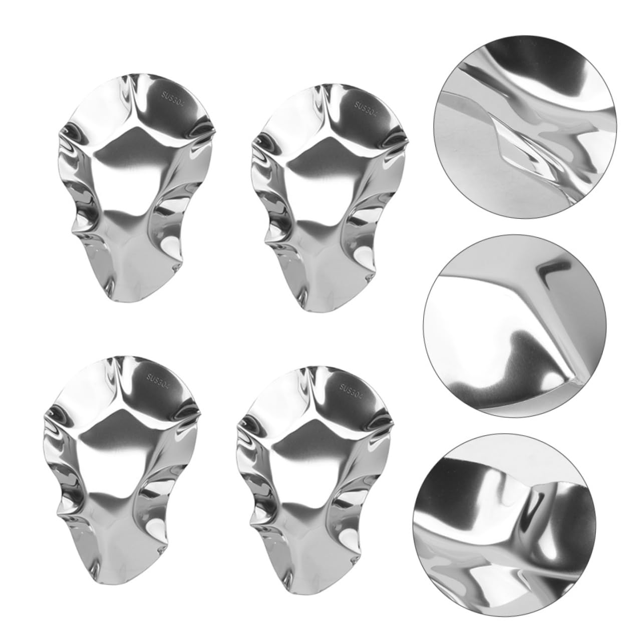 12pièces Acier Pour Sauce Et Trempage Assiettes à Huîtres Réutilisables Pour Barbecue Et Restaurants