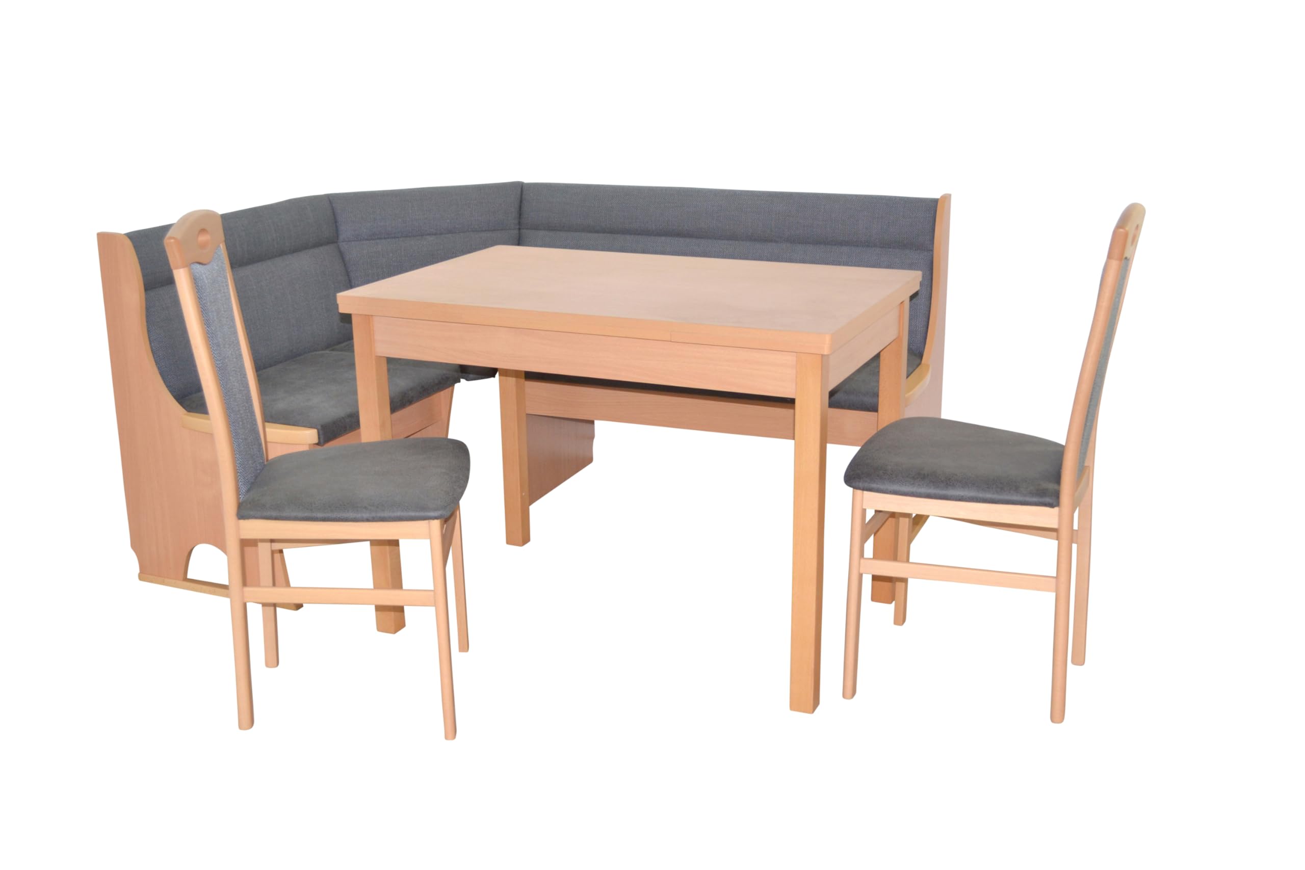 Eckbankgruppe (4teilig) Caro I buche/anthrazit
