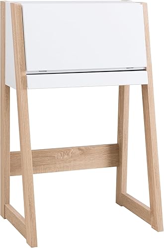 Miniatura 1 de 247 Shop at Home Fralick Farmhouse - Escritorio multifuncional de madera con 1 cajón con armario de almacenamiento abatible para estación de