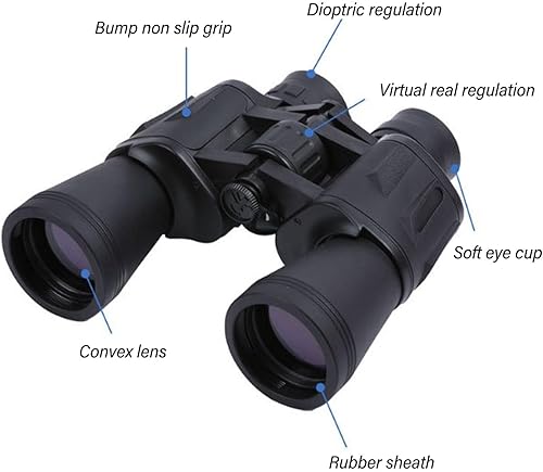 Miniatura 6 de Prismáticos superbrillantes con lente de zoom 10x, cómodos de usar, lente objetivo grande, aplicación versátil para observación de aves, conciertos