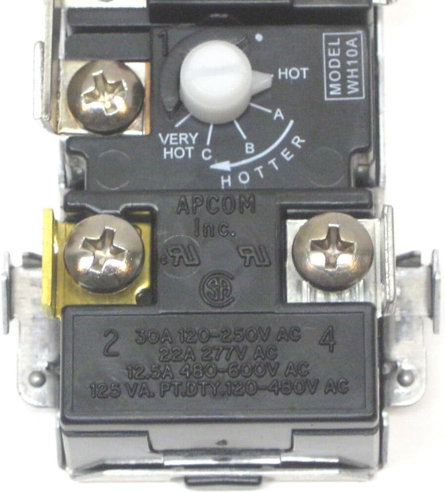 WH10A For Apcon Electric Water Heater Thermostat for Upper Element Thermodisc WH6-4