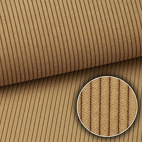 HEKO PANELS Tissus au Metre Ameublement Tissus au Metre pour Couture Murano – Certifié Oeko-Tex - Polyester Résistant à la Déchirure et aux Rayons UV - Tissus Ameublement - Jaune