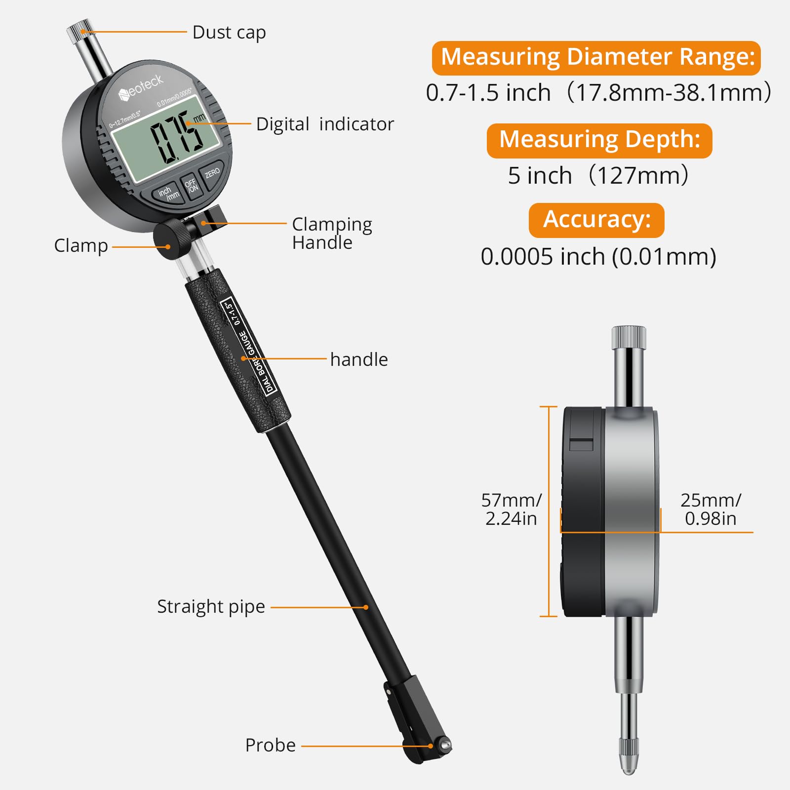 Digital Bore Gauge - Measure Cylinder Sizes -5 Digital Bore Gauge - Measure Cylinder Sizes -5