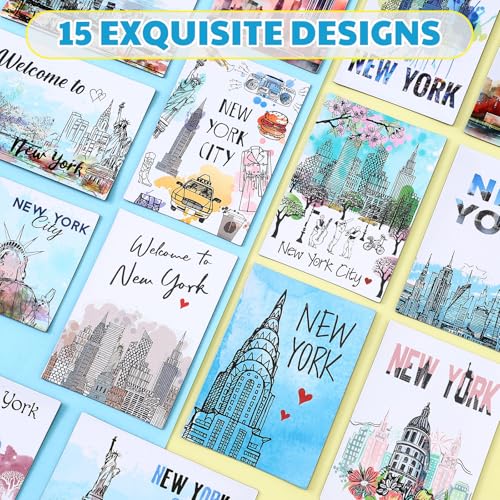Set de 15 imanes decorativos para nevera Nueva York miniatura 3