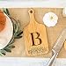 Personalized Engraved Cutting Board with Handle Housewarming and Wedding Gift for Kitchen (5 x 11 Bamboo Paddle Shaped, Browning Design)