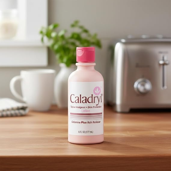 Calamine Lotion by Caladryl, Skin Protectant plus Itch Relief, 6 Fl Oz