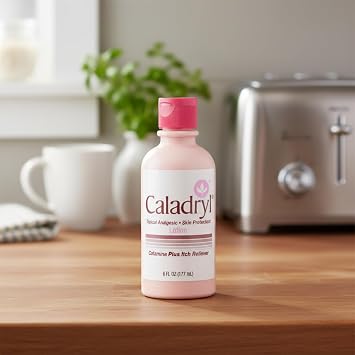 Calamine Lotion by Caladryl, Skin Protectant Plus Itch Relief, 6 Fl Oz, 2-Pack