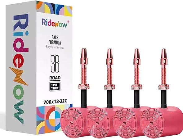 Amazon.com : 4 Pack RideNow TPU Inner Tubes 700C x 18-32C with 45mm ...
