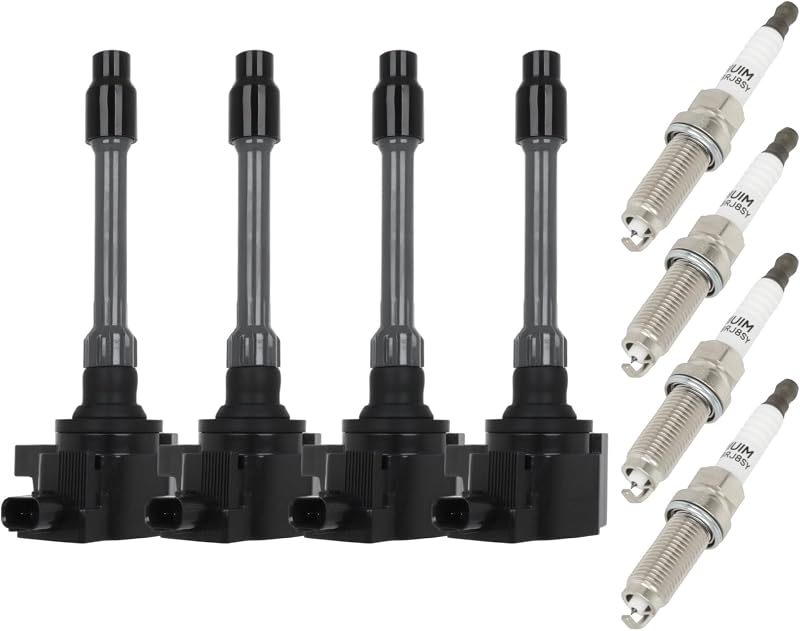 Kit de bobinas de ignição e velas OCPTY UF781 para Honda Accord, Civic, CR-V e Acura TLX – 4 bobinas + 4 velas