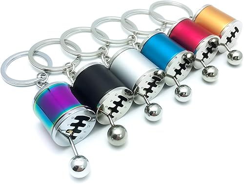 Miniatura 5 de Osilly Llavero de caja de cambios, llavero de palanca de cambios manual de seis velocidades, juguete creativo para la ansiedad de la pieza de