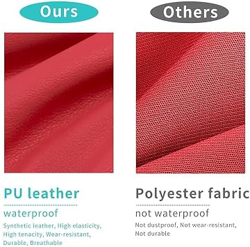 4Pcs/Set Protective Full Dental Chair Cover, Headrest Backrest Protector, Dentist Equipment, PU Dustproof Waterproof Non Slip Easy Clean Protective Dentist Chair Cover For Dental Hospitals(Color:Red)