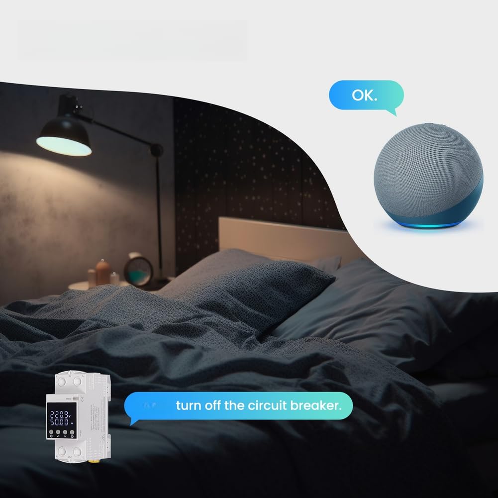 Disjoncteur WiFi pour 1p 63A Contrôle à Distance Disjoncteur
