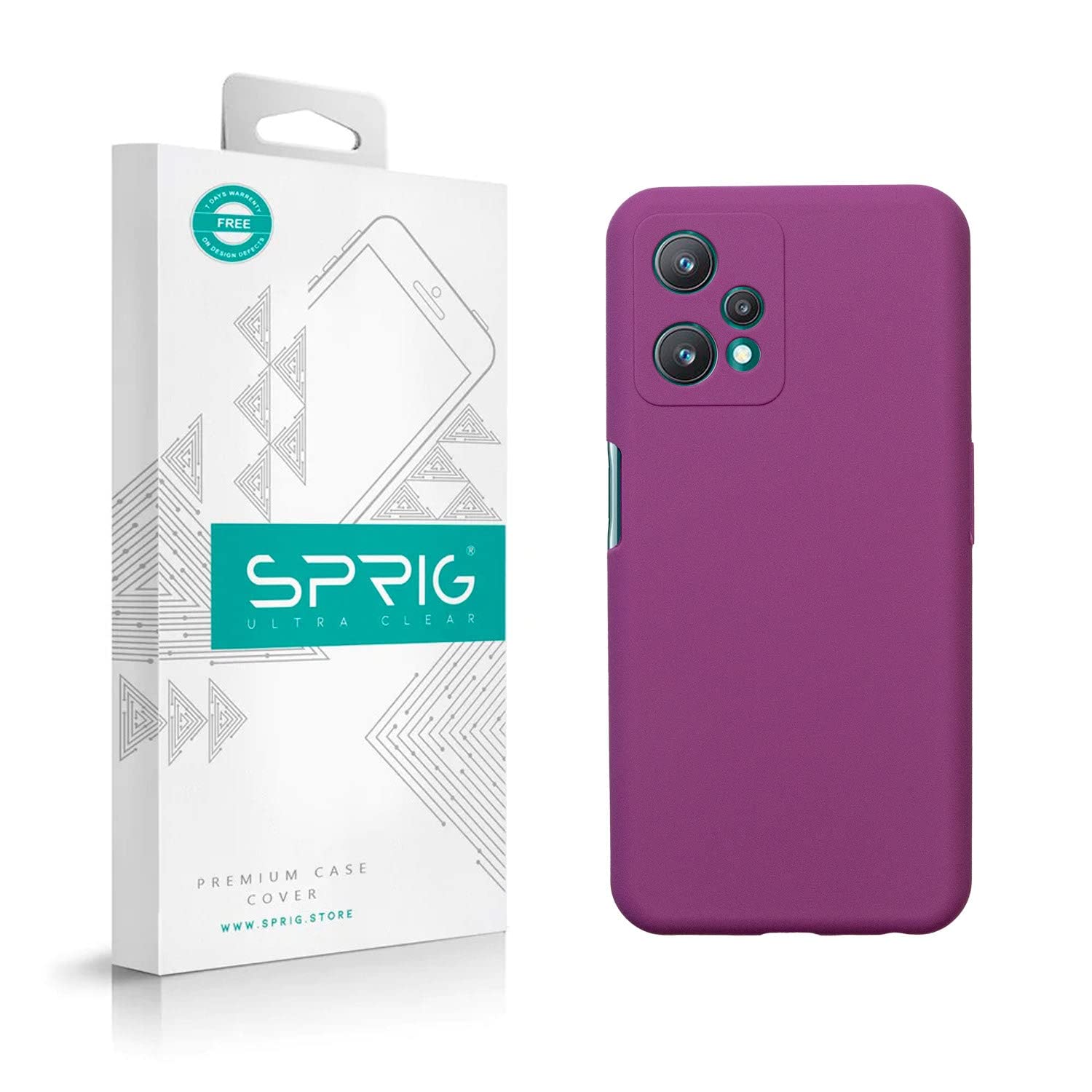 SPRIG Compatible with Realme 9 Pro 5G Phone Liquid Silicone Cover Premium Back Cover Drop Tested Shock Proof Mobile Case for Men, Women, Boys and Girls with Camera Protection (Purple) (B0BBBBM6WR) Amazon Price History, Amazon Price Tracker