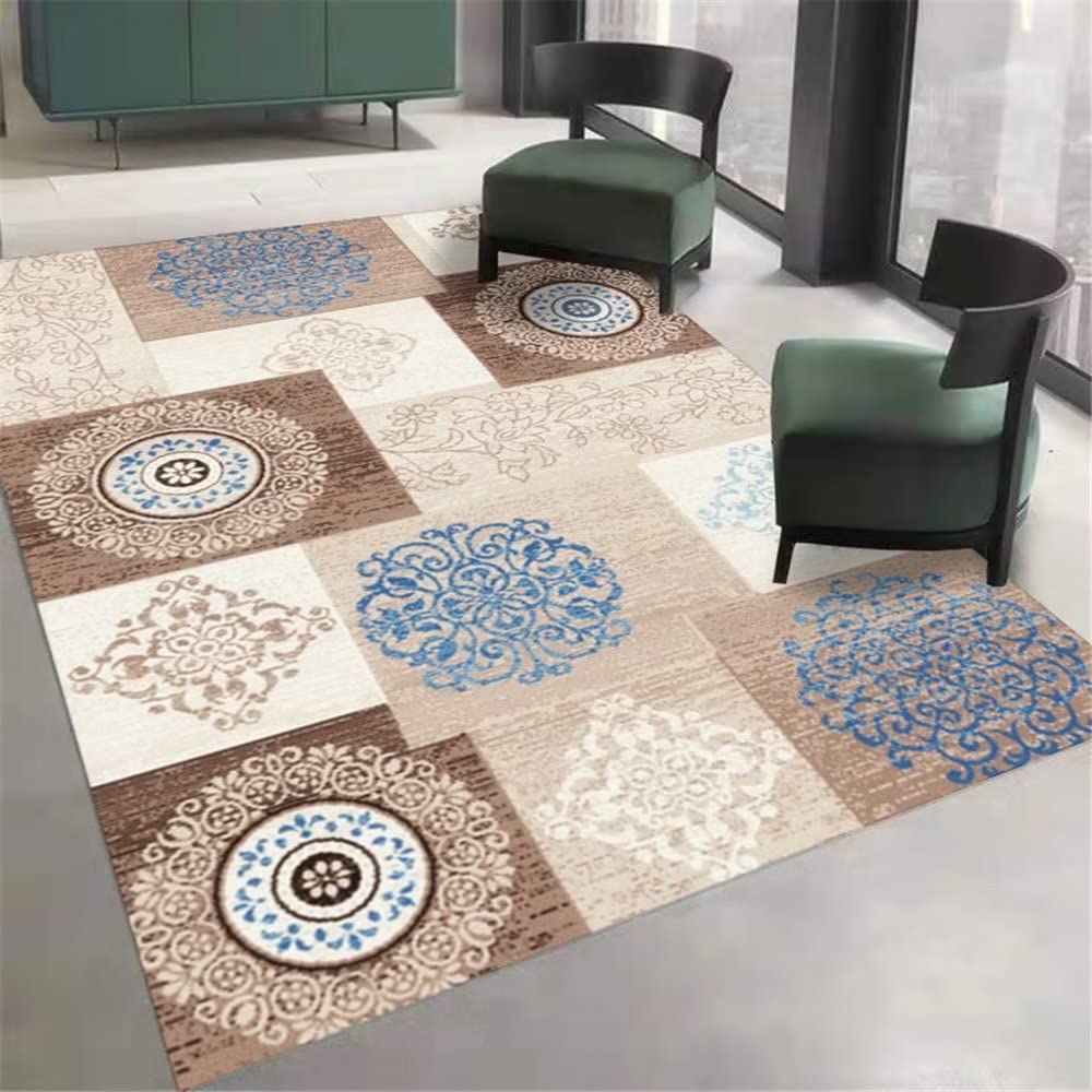 Tapis de salon rétro aux motifs floraux pour une ambiance chaleureuse