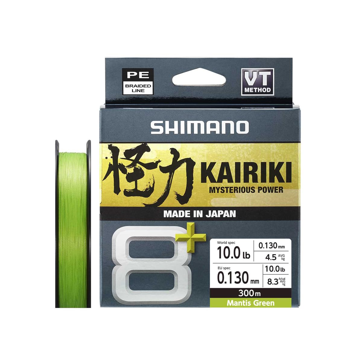 SHIMANO Line Kairiki 8+ - 300m 0.13mm 9.1kg M. Grün
