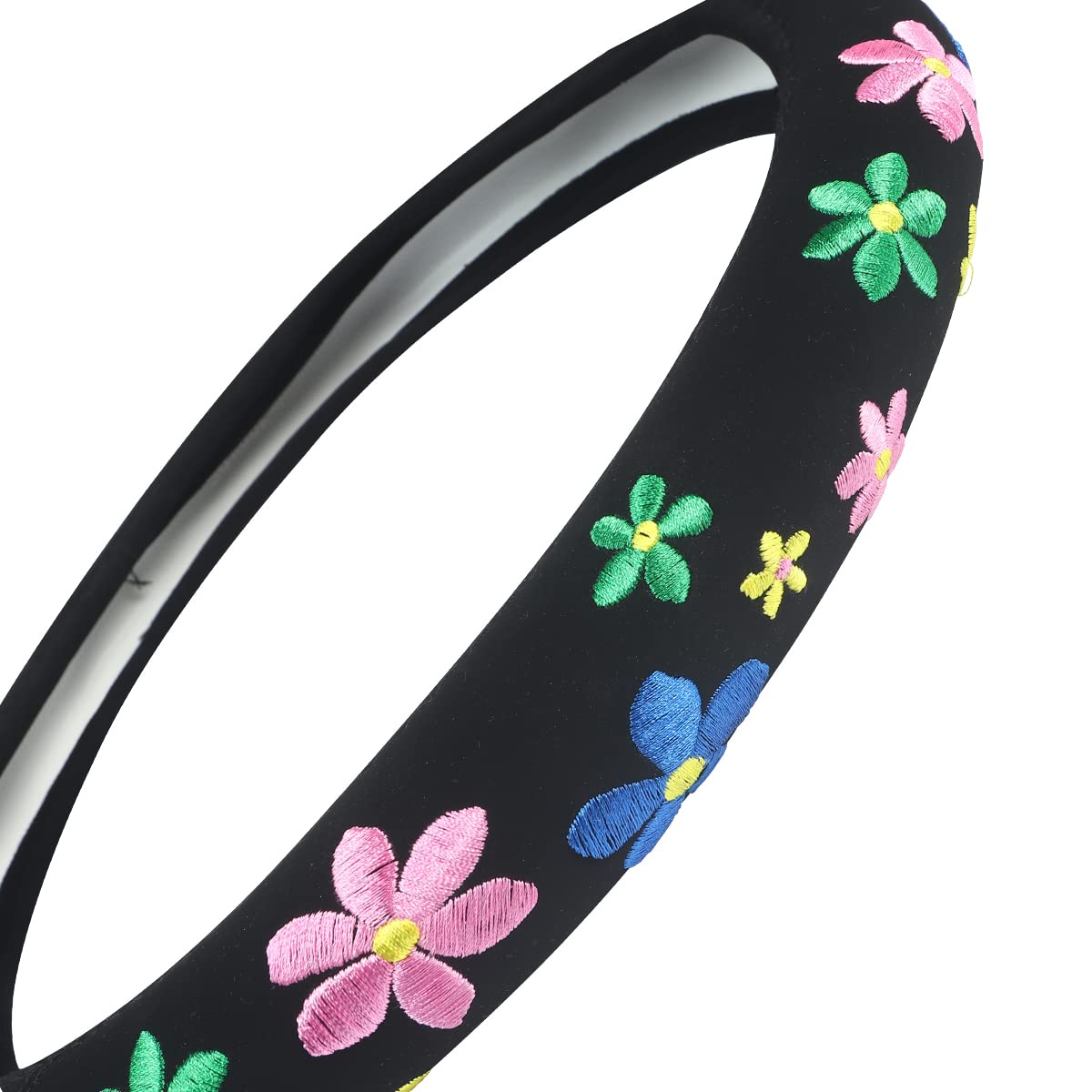 Coprivolante per auto, 38 cm, elastico, con fiori viola