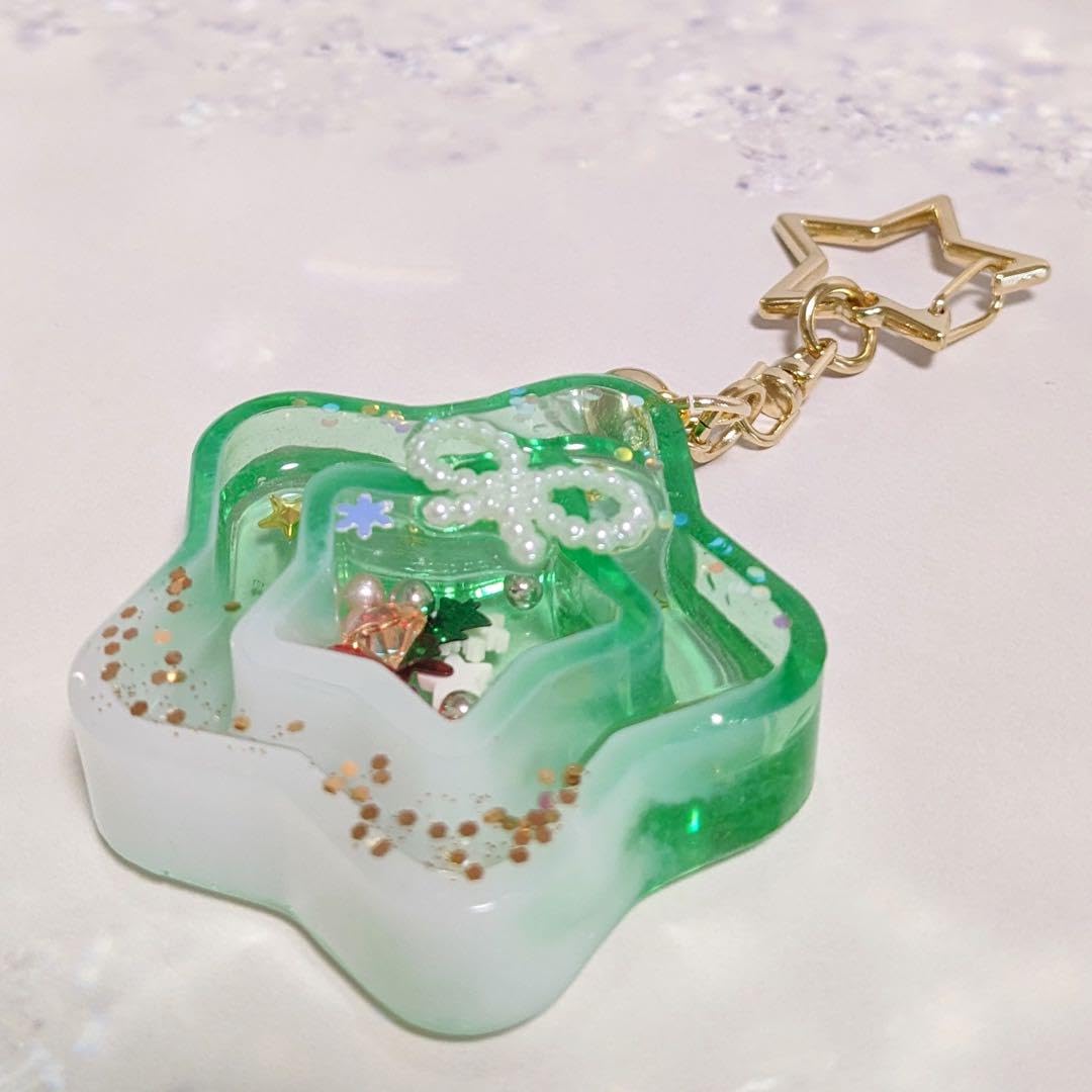 Amazon.co.jp: クリスマス限定 星型ダブルシェイカーグリーン&ホワイト