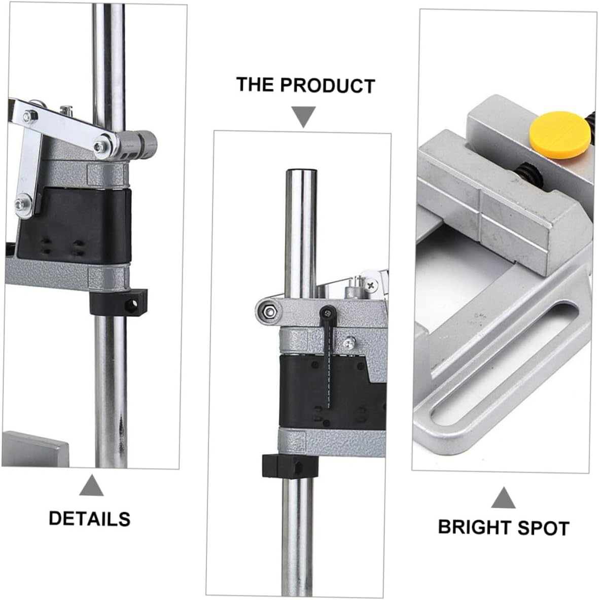 Adjustable Drill Press Table Stand with Bench Clamp Holder Single Hole Drill Rack for Workshop Use