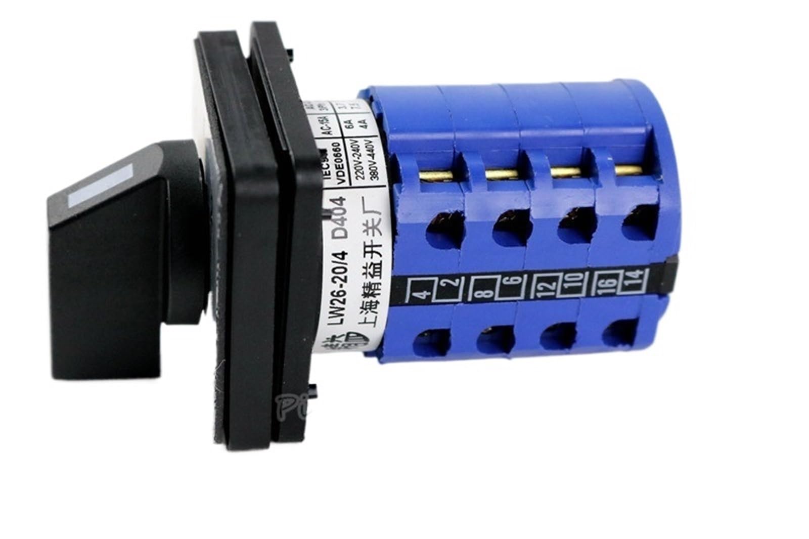 JGNAYRKJQI Cam Switch LW26-20/4 Manual Electrical Changeover Rotary Switch 20A 4 Poles 690V DC Voltage Silver Contact