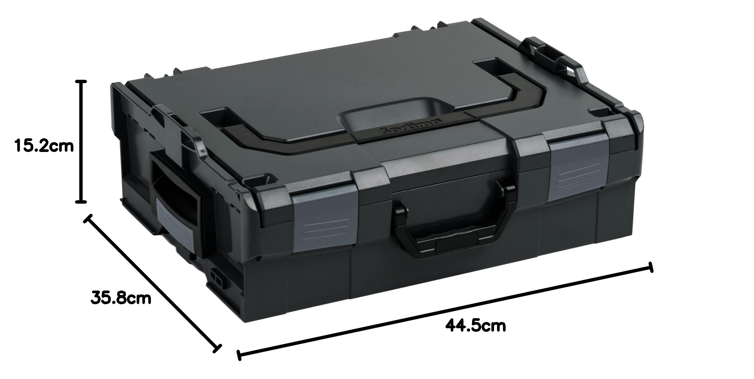 Bosch Sortimo L BOXX 136 zestaw 3-częściowy | rozmiar 2 czarny | walizka narzędziowa z tworzywa sztucznego | profesjonalna walizka narzędziowa pusta | idealny system podziału i transportu