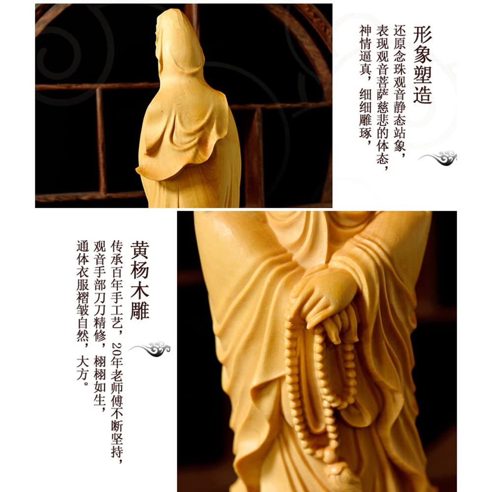 大型 龍乗り観音菩薩 木彫仏像 彫刻開運風水置物縁起物インテリア