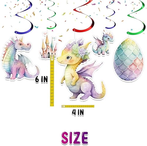 Miniatura 6 de Dragons Streamers Decoraciones de cumpleaños para niños  Lindos remolinos de fiesta de dragón  Suministros de fiesta para niños  Serpentinas