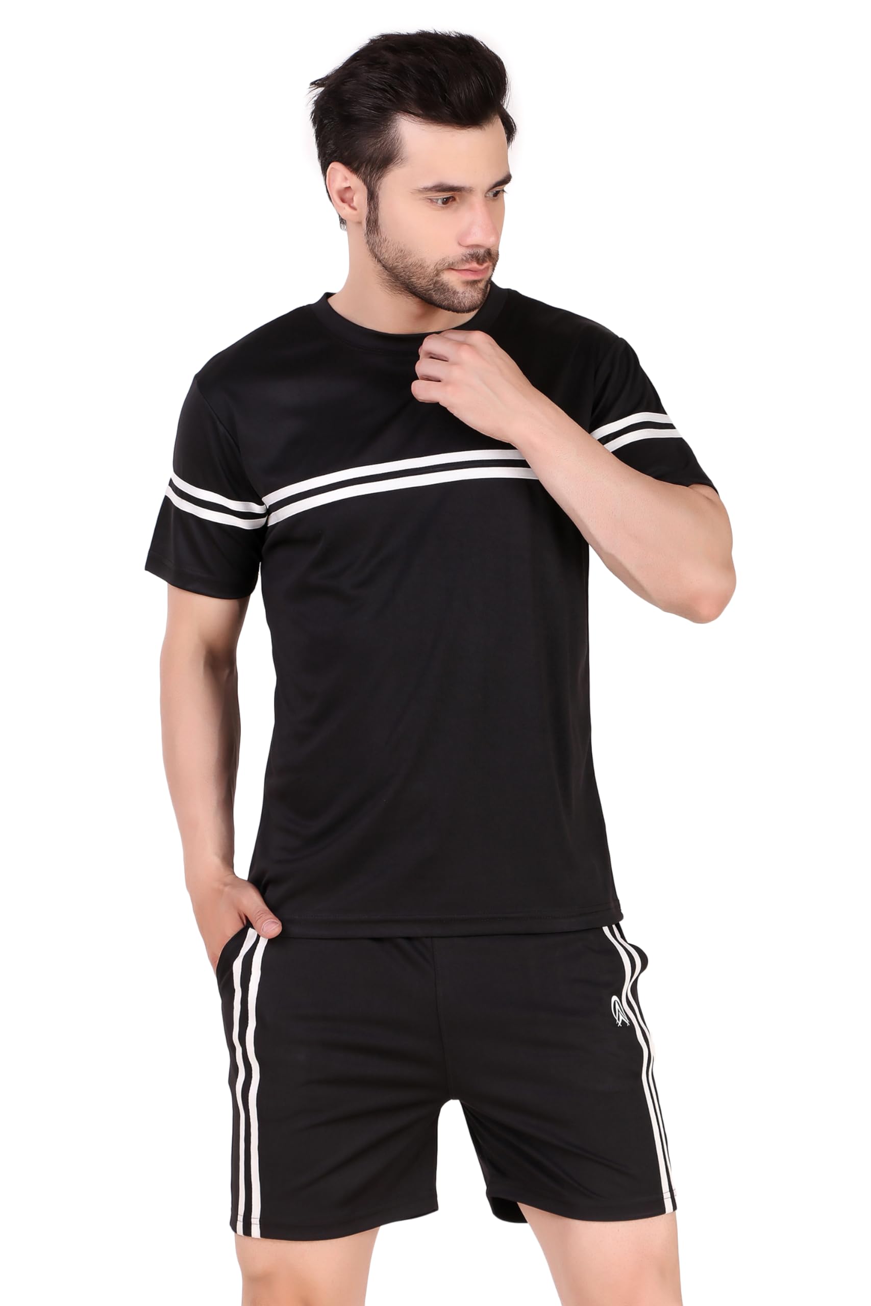 JM Men's Atheletic Gym Running Sports Tshirt & Short | Regular Fit for Boys & Mens-image-8