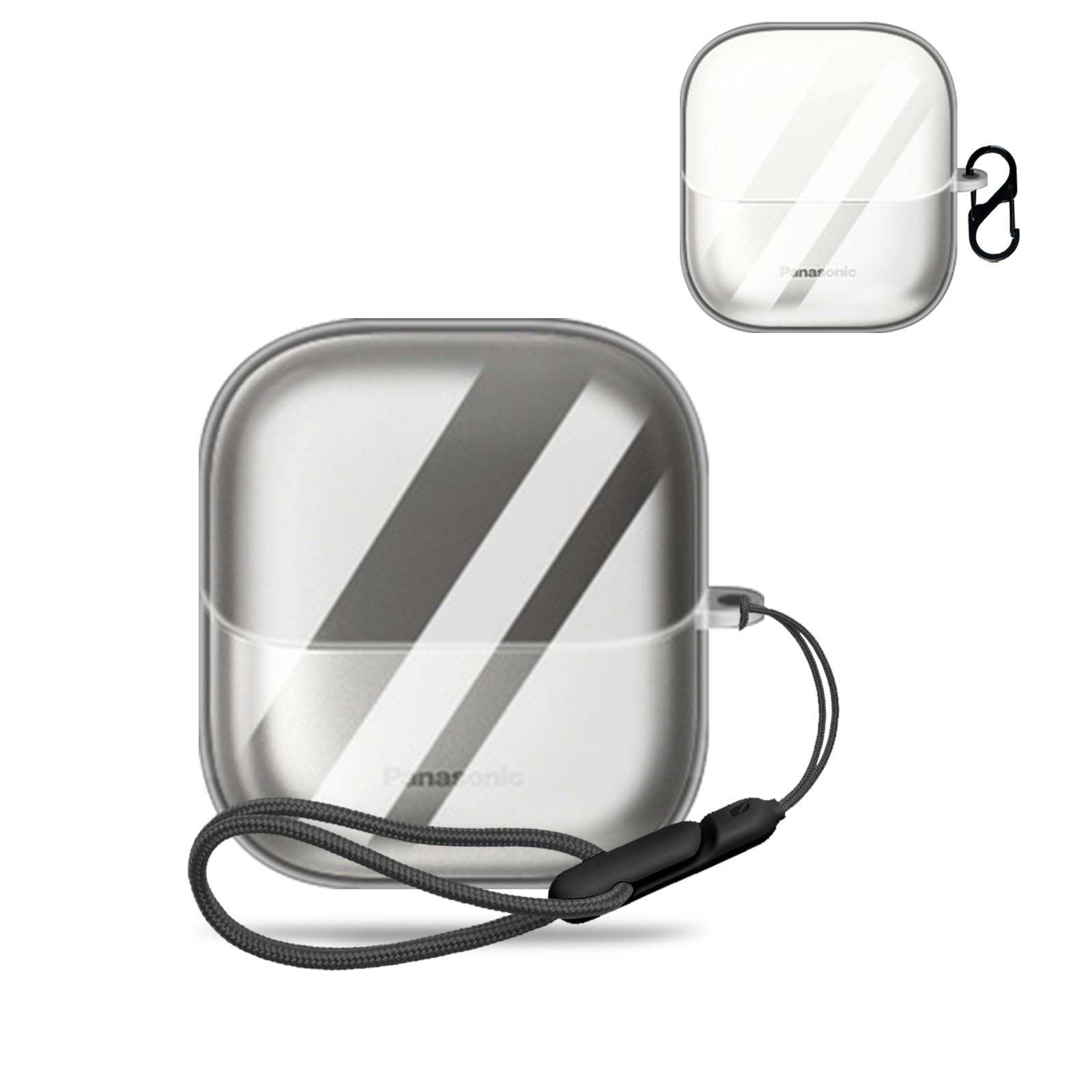 for Panasonic ES-CM3A Swipe Right Compact Shaver Case Cover, NOUKAJU TPU Protective Cover(with Carabiner+Lanyard) Drop-Proof, Scratch-Proof,Protective